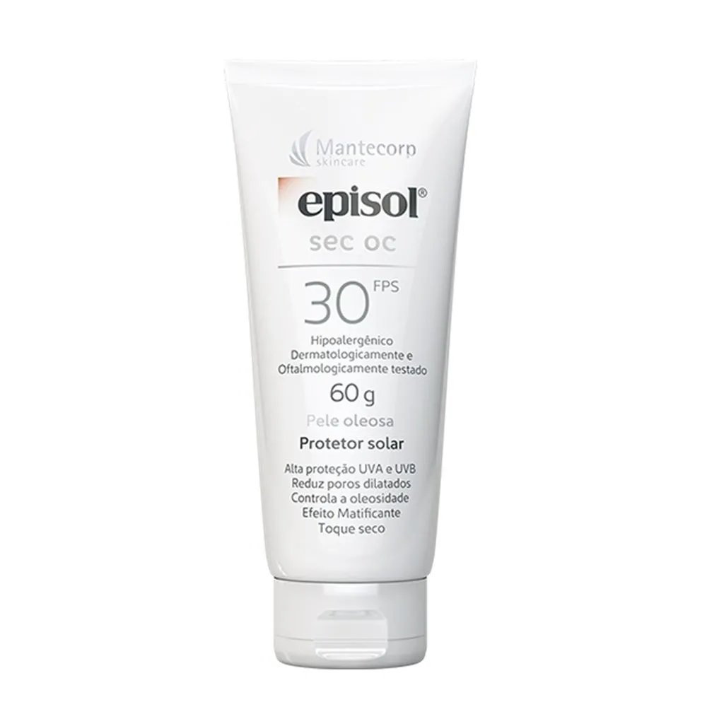Protetor Solar Facial Episol Sec Oc Loção FPS30 60g
