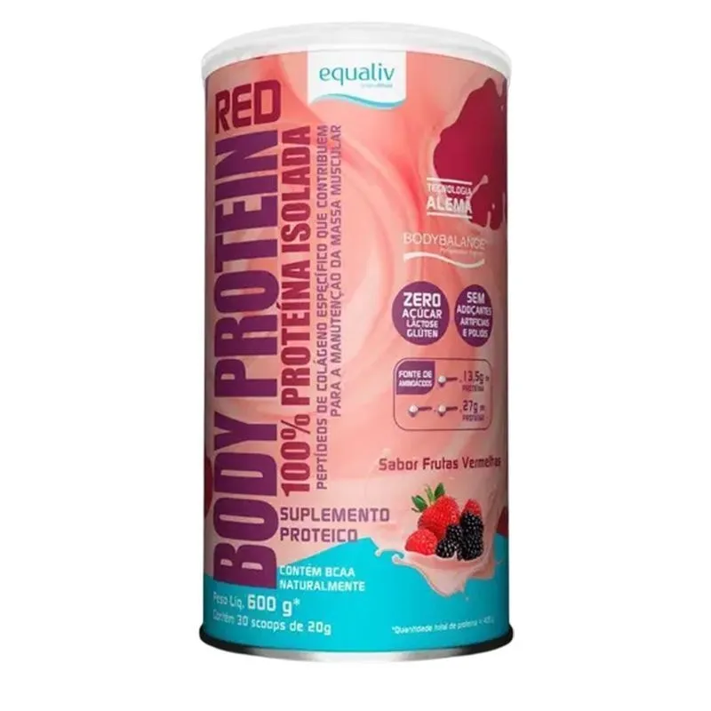 Body Protein Red Frutas Vermelhas Equaliv 600g