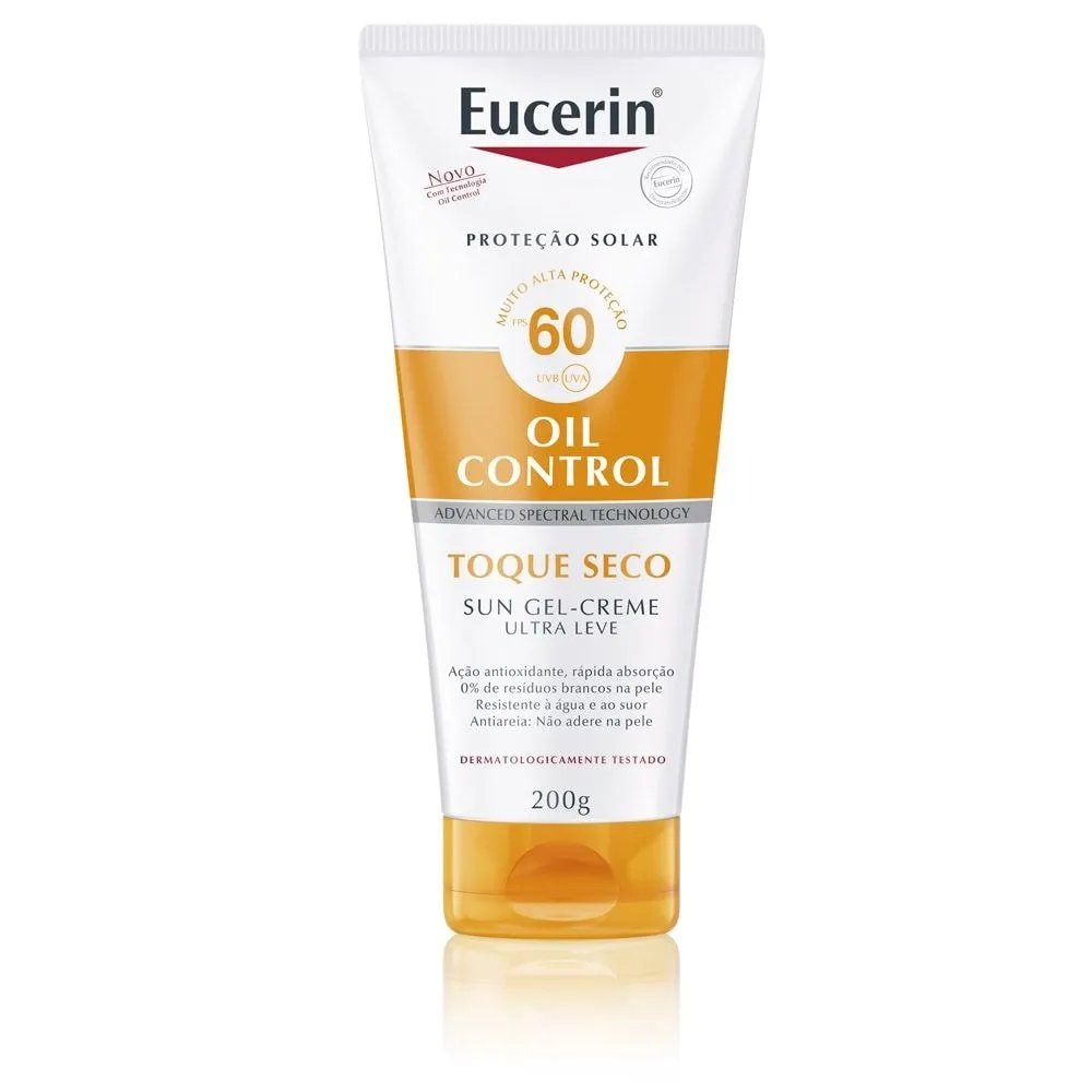 Protetor Solar Eucerin Sun Gel Creme Toque Seco FPS60 200g