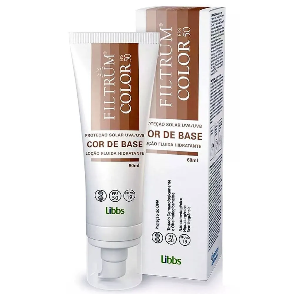 Protetor Solar Filtrum Color Fluída Cor De Base FPS50 60ml