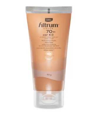 Protetor solar Filtrum Color FPS70 cor 4.0 50g