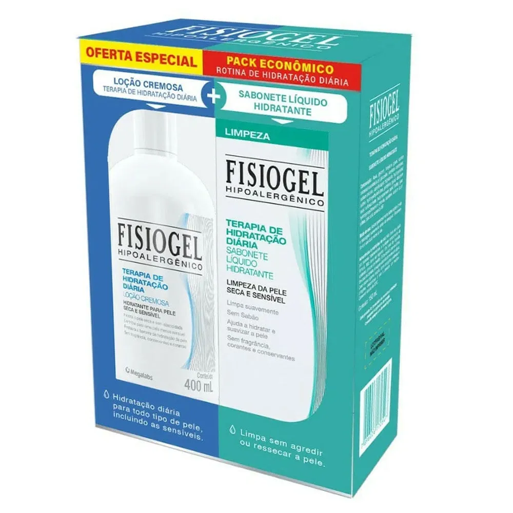 Kit Fisiogel THD Loção 400ml + Sabonete Líquido 150ml
