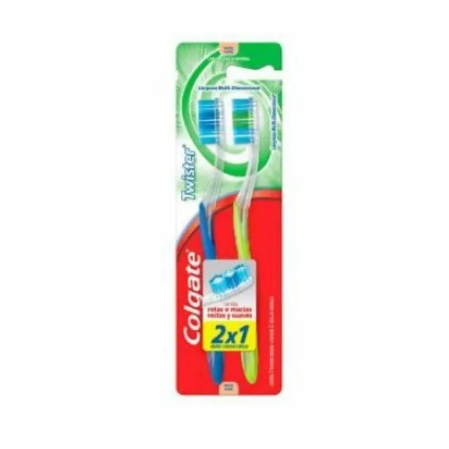 Escova Dente Colgate Twister 2x1 Cabo Compacta