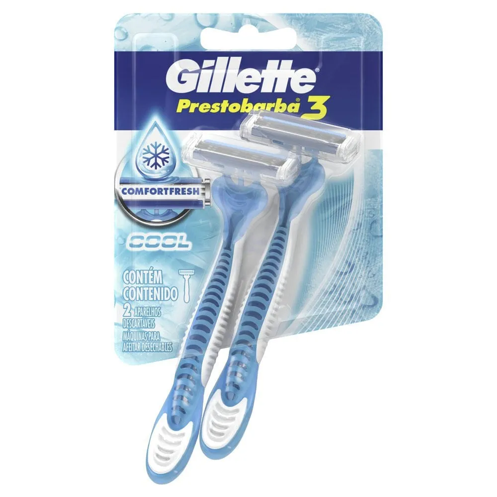 Aparelho de Barbear Gillette Prestobarba 3 Cool 2 unidades