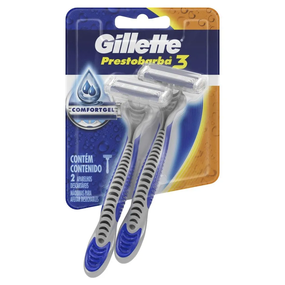 Aparelho de Barbear Gillette Prestobarba 3 2 unidades