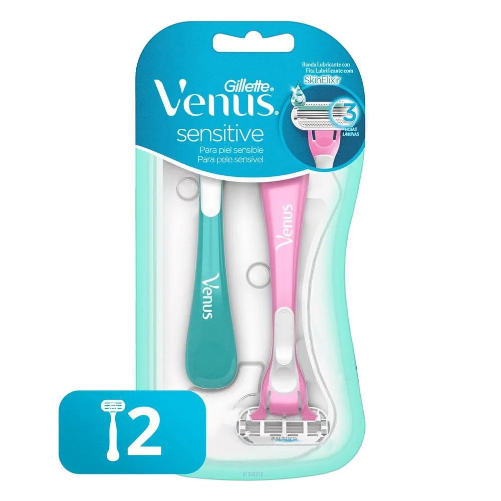 Aparelho de Depilar Gillette Venus 3 Sensitive 2 unidades