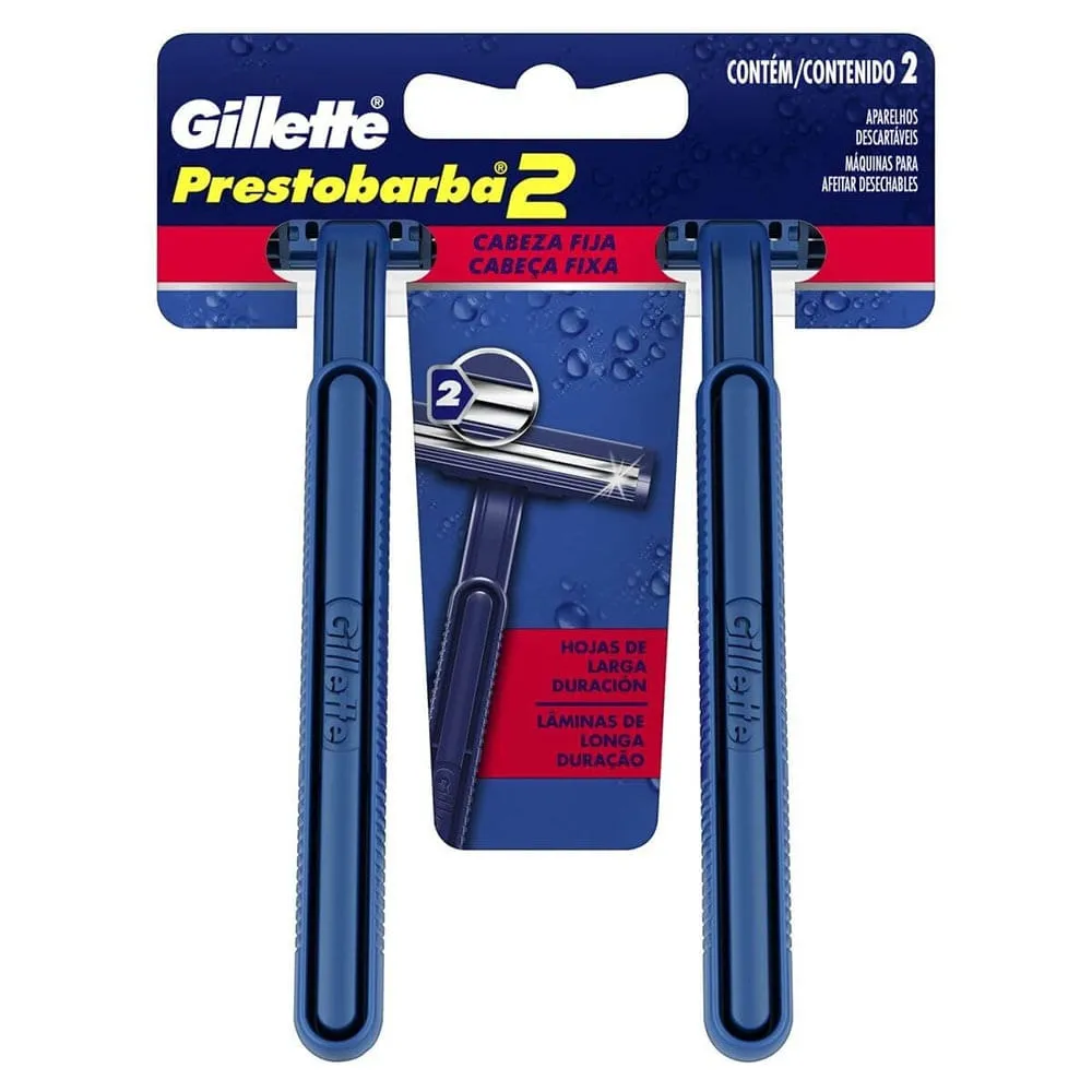 Aparelho de Barbear Gillette Prestobarba 2 Fixo 2 unidades