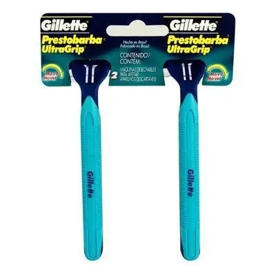 Aparelho de Barbear Gillette Prestobarba Ultragrip Cabo Móvel 2 Unidades