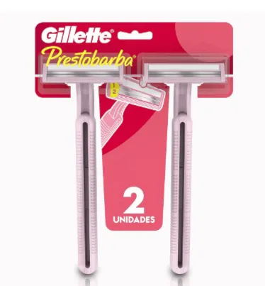 Aparelho prestobarba feminino Gillette descartável 2 unidades