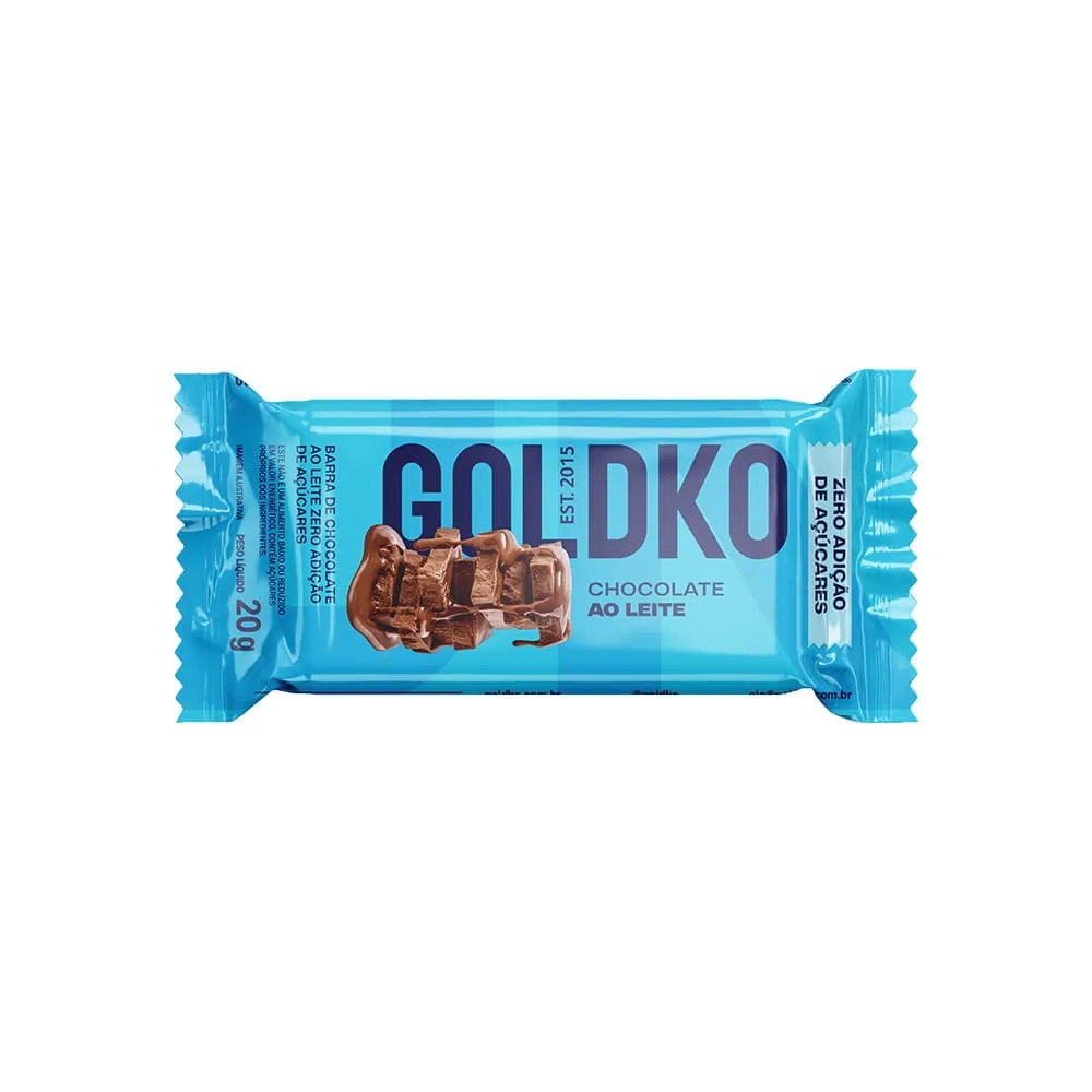 Chocolate GoldKo 36% Cacau Zero Açúcar 20g