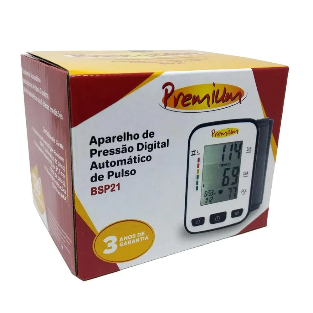Aparelho Medidor Pressão Digital Pulso G-Tech Premium BSP21