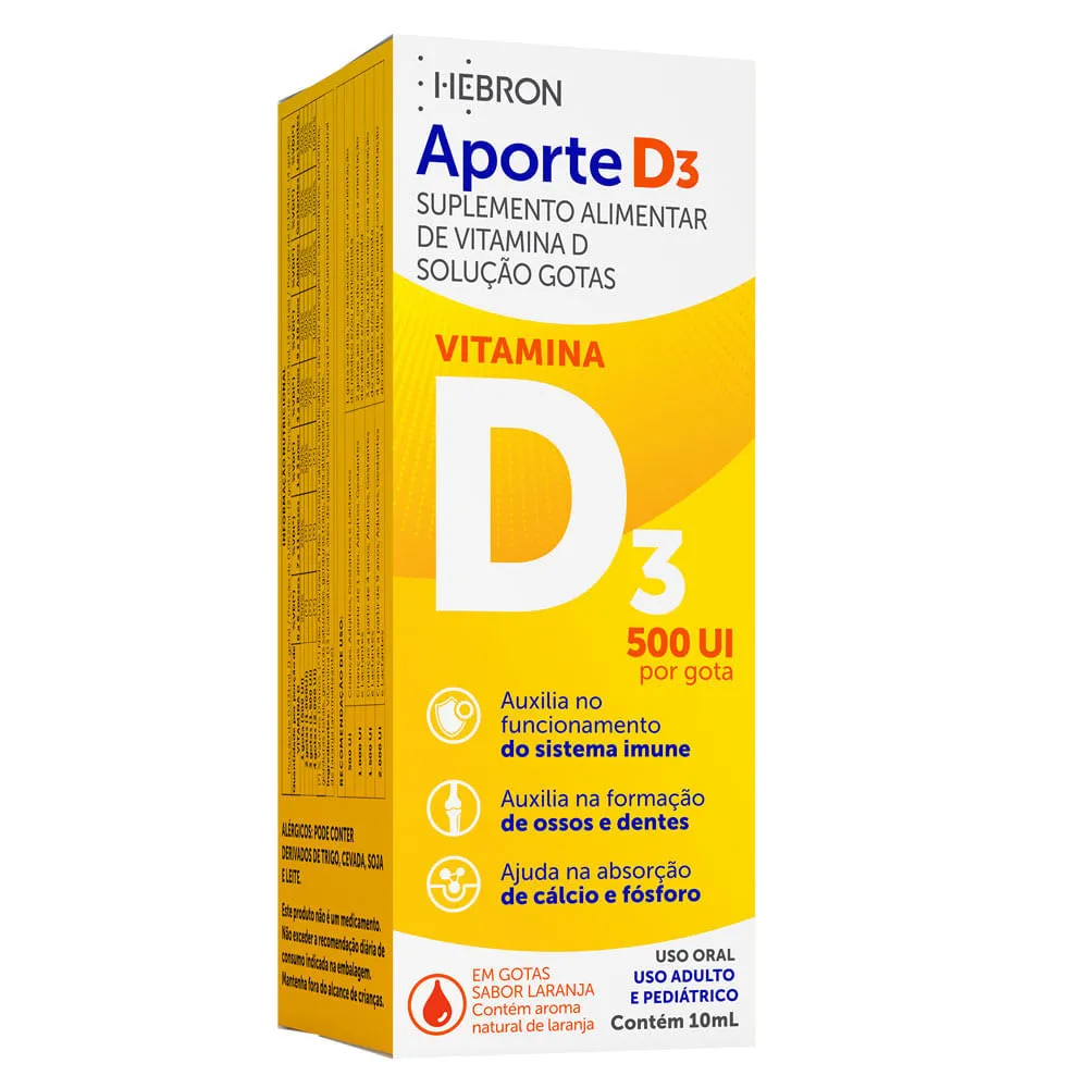 Aporte D3 500UI Solução Oral 10ml