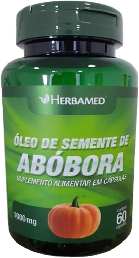 Óleo de Semente de Abóbora 1000mg Herbamed 60 Cápsulas
