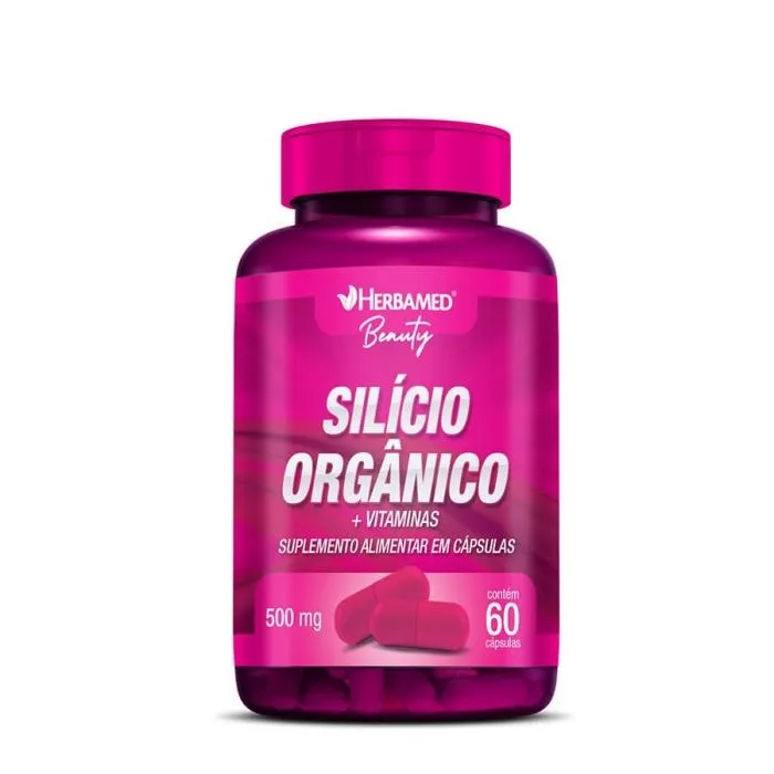 Silício Orgânico + Vitaminas 500mg Herbamed 60 Cápsulas
