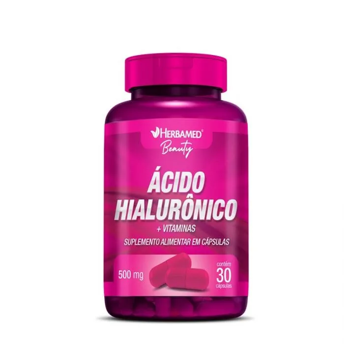 Acido Hialurônico + Vitaminas 500mg Herbamed 30 Cápsulas