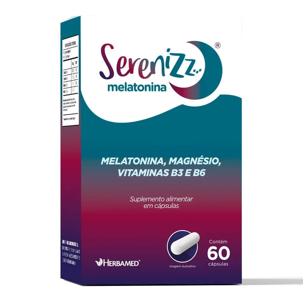 Serenizz Melatonina 500mg Herbamed 60 Cápsulas