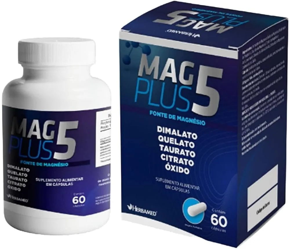 Mag Plus 5 550mg Herbamed 60 Cápsulas