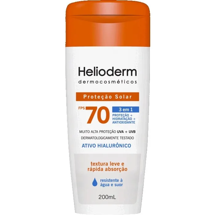 Protetor Solar Helioderm Fps70 200ml