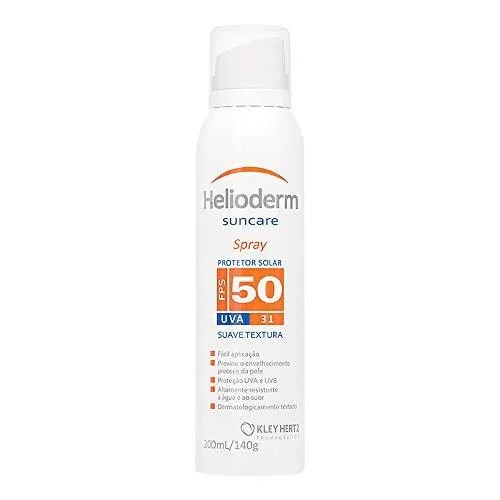 Protetor Solar Helioderm Suncare Spray Hertz FPS50 200mL