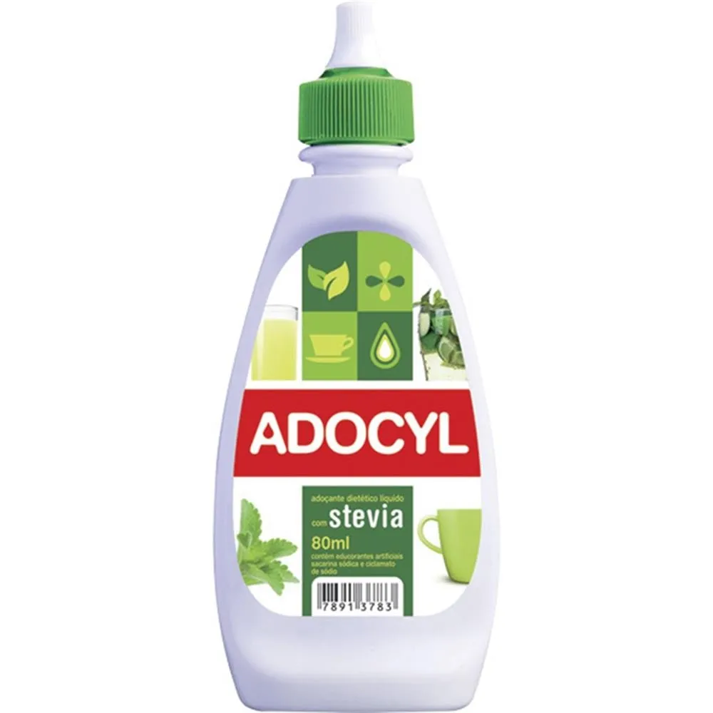 Adoçante Dietético Líquido Adocyl com Stevia 80ml