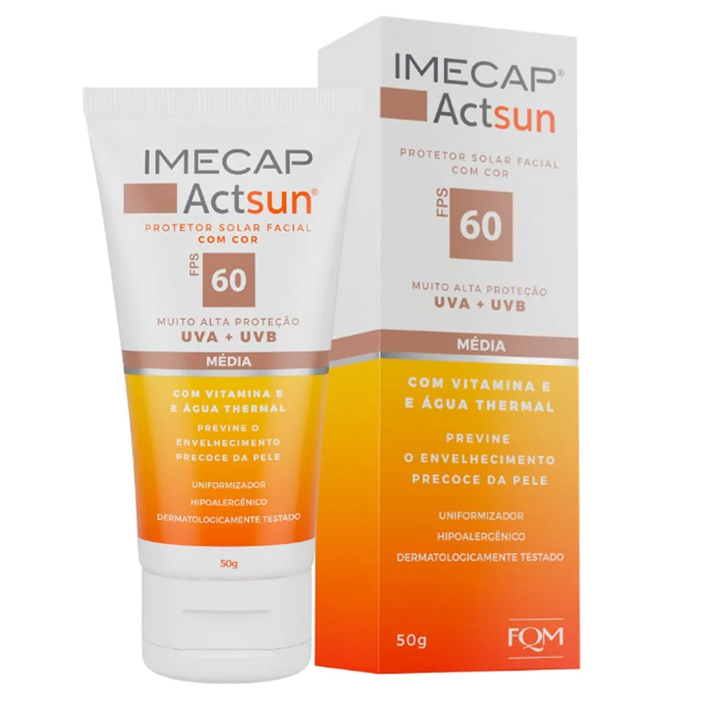 Protetor Solar Imecap Actsun Médio FPS60 50g