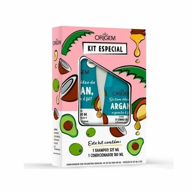 Shampoo + Condicionador Origem 325+180ml Argan