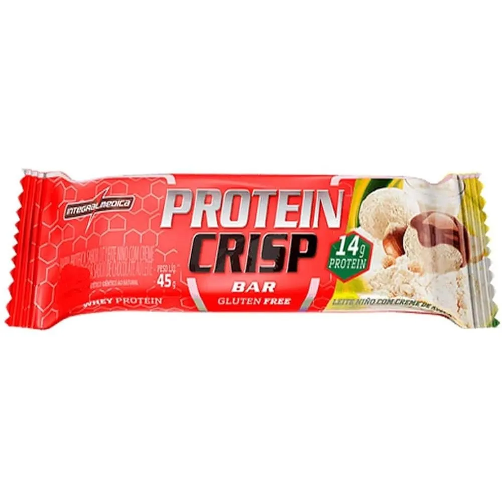 Barra Proteica Integralmedica Protein Crisp Leite Ninho Com Creme De Avelã 45g