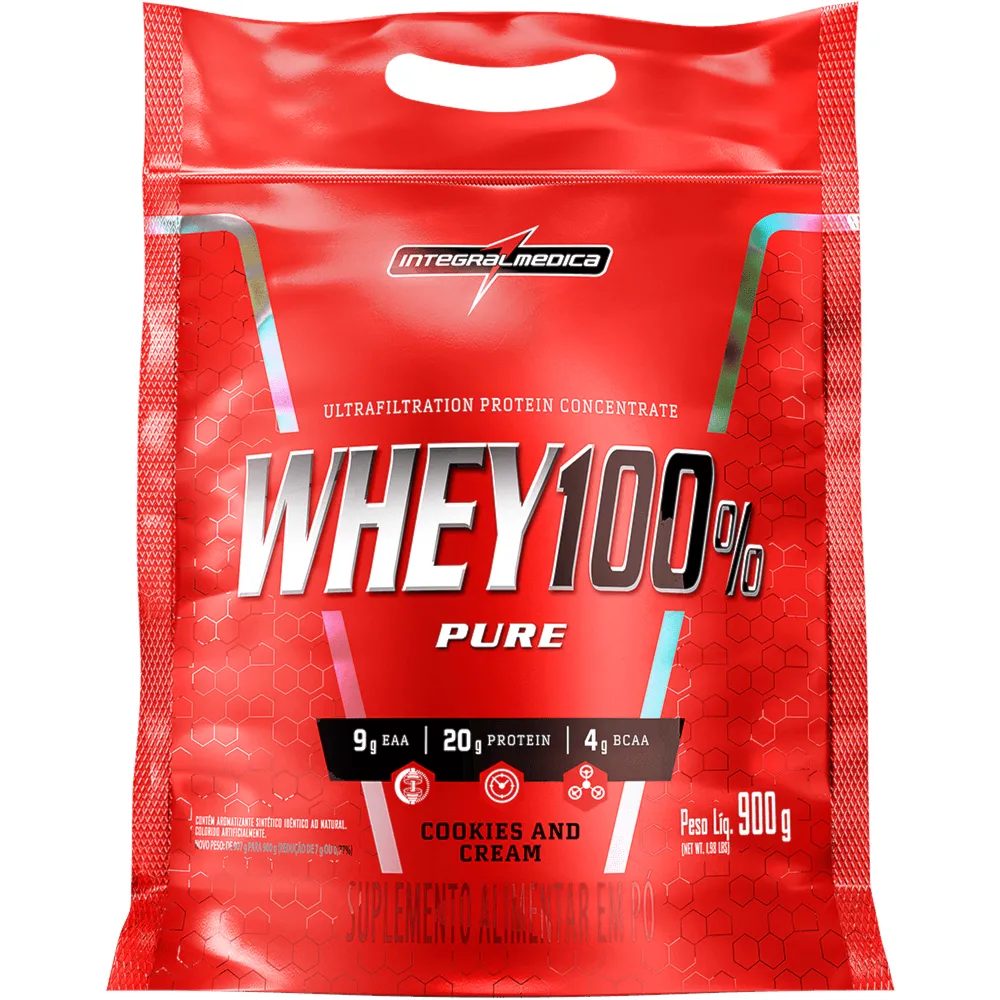 Whey 100% Pure Cookies and Cream Integralmedica Pouch 900g