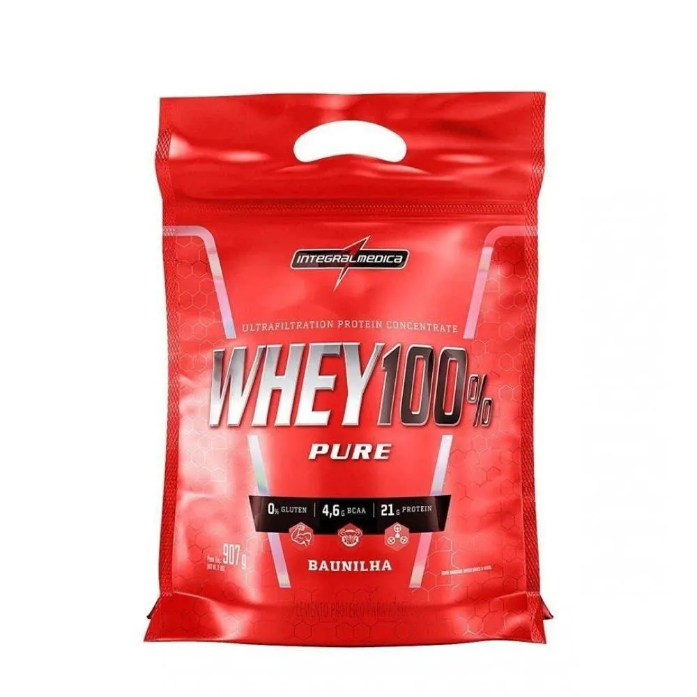 Whey 100% Pure Baunilha Integralmedica Pouch 900g
