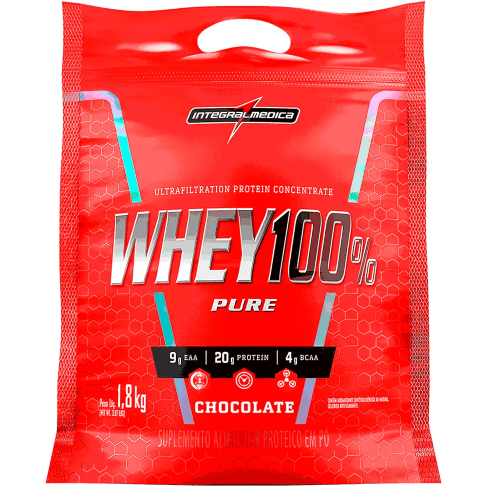 Whey 100% Pure Chocolate Integralmedica Pouch 1,8kg