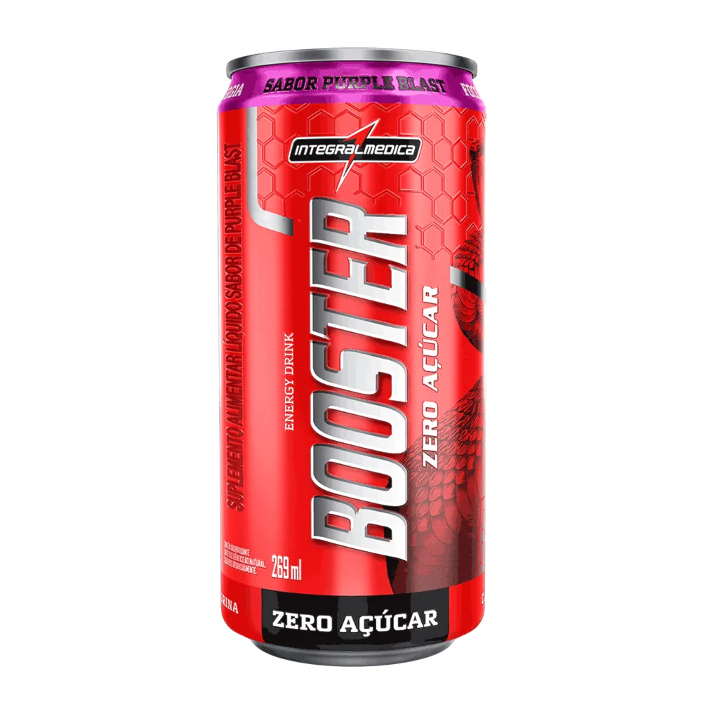 Booster Energy Drink Energético Purple Blast Integralmedica 6x269ml