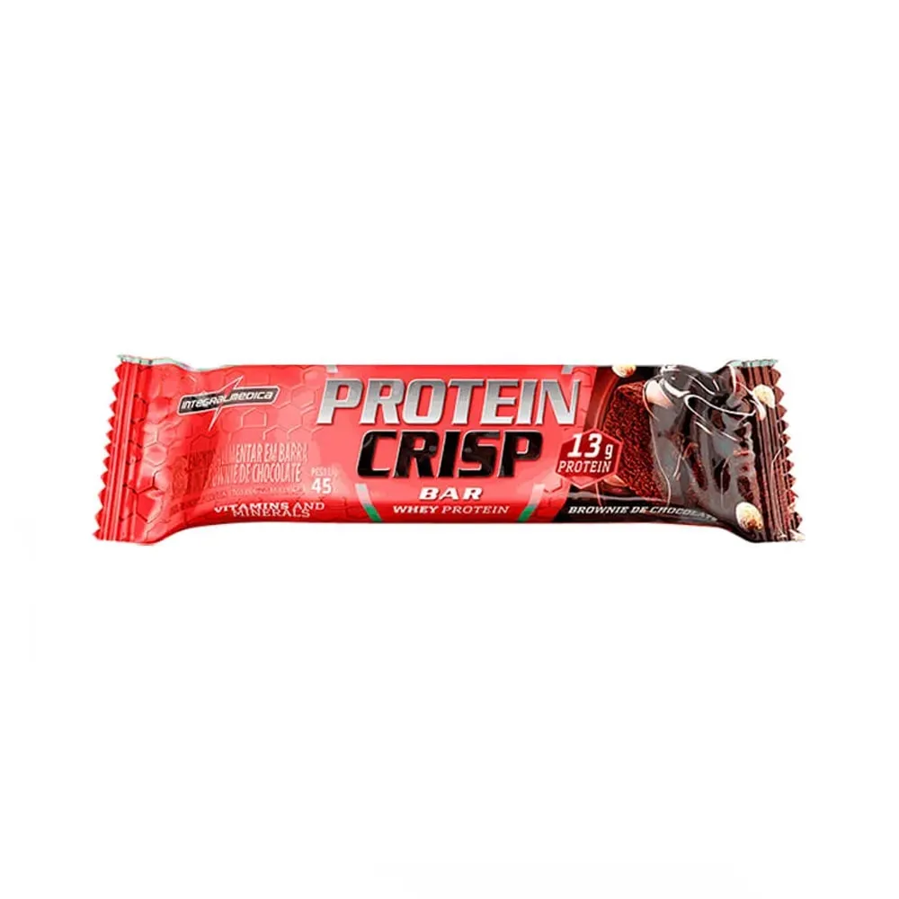 Barra de Proteína Protein Crisp Bar Brownie de Chocolate Integralmedica 45g