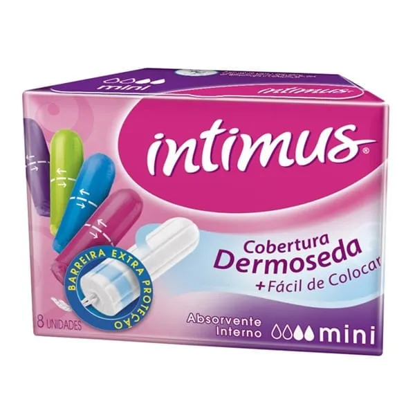 Absorvente Interno Intimus Mini Cobertura Dermoseda 8 unidades
