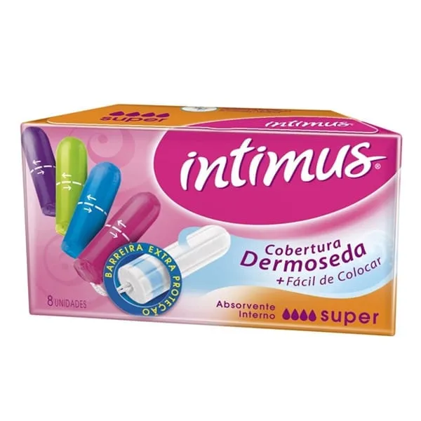 Absorvente Interno Intimus Super Cobertura Dermoseda 8 unidades
