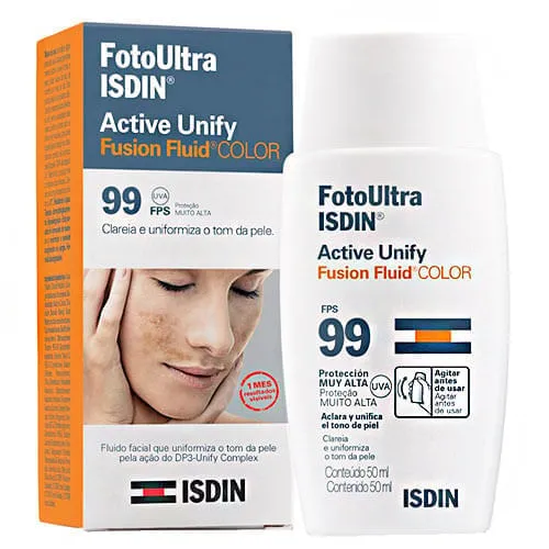 Protetor Solar Facial Isdin Foto Ultra Active Unify Color FPS99 50ml