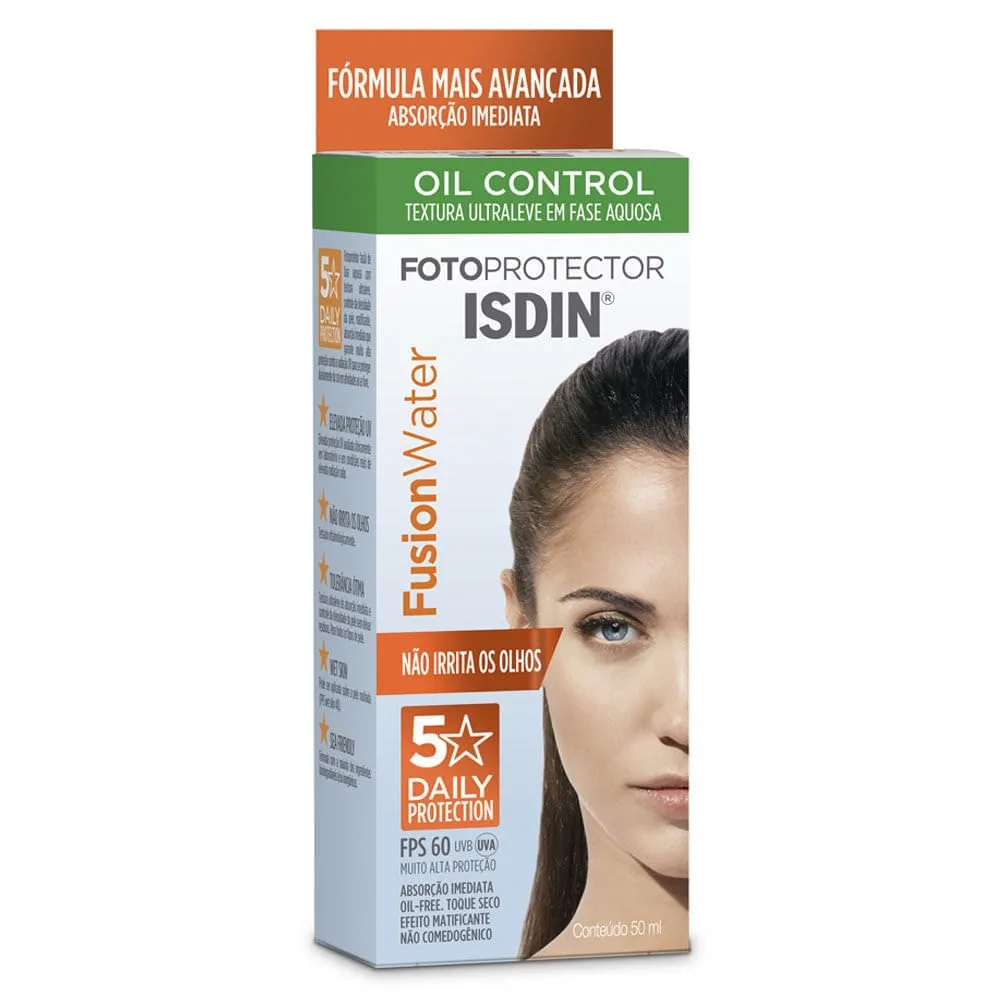 Protetor Solar Isdin Fusion Water sem Cor FPS60 50ml