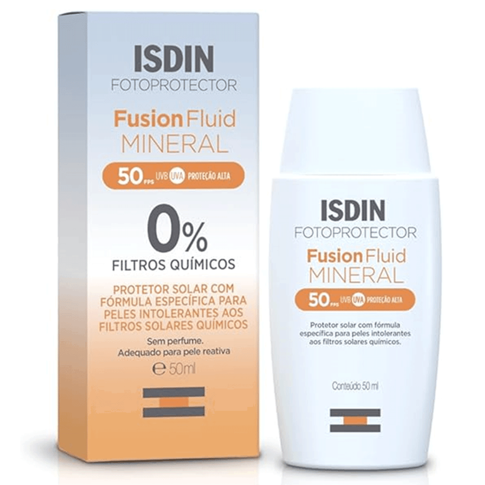 Protetor Solar Isdin Fusion Fluid Mineral FPS50 50ml
