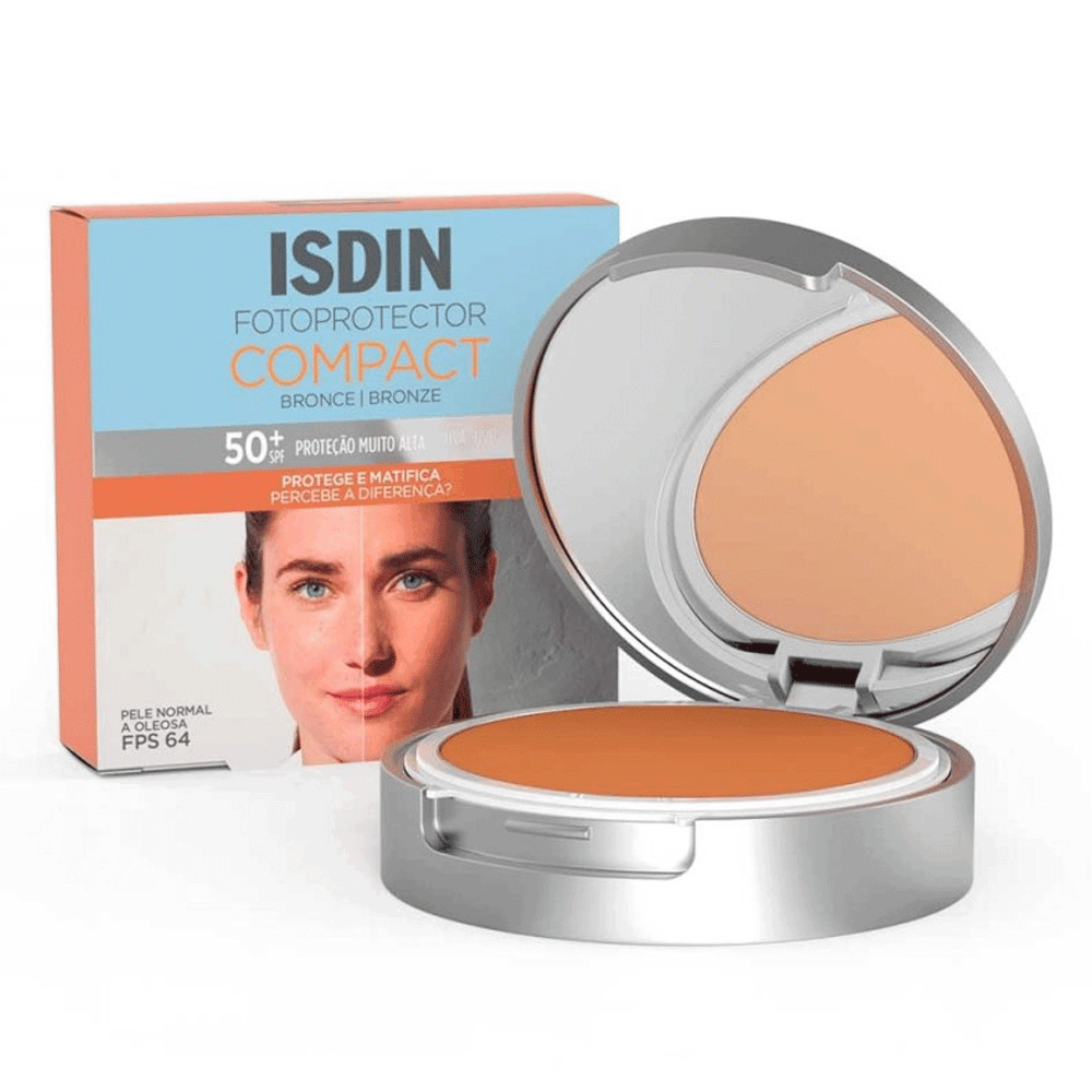 Protetor Solar Isdin Compact Pó Compacto Areia FPS50+ 10g