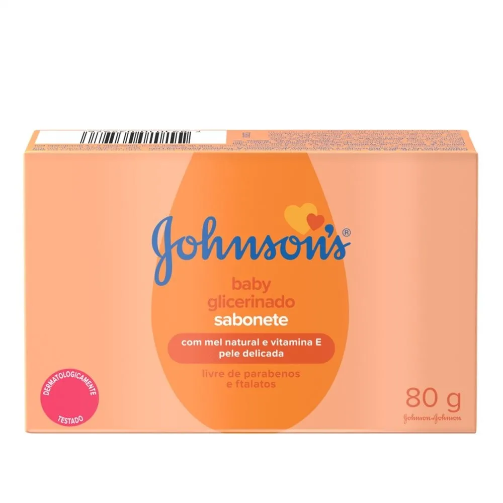 Sabonete Barra Johnsons Baby Glicerinado 80g
