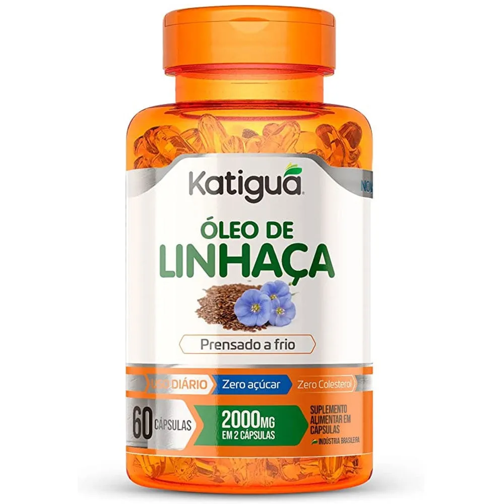 Óleo de Linhaça Katiguá 1000mg 60 Cápsulas