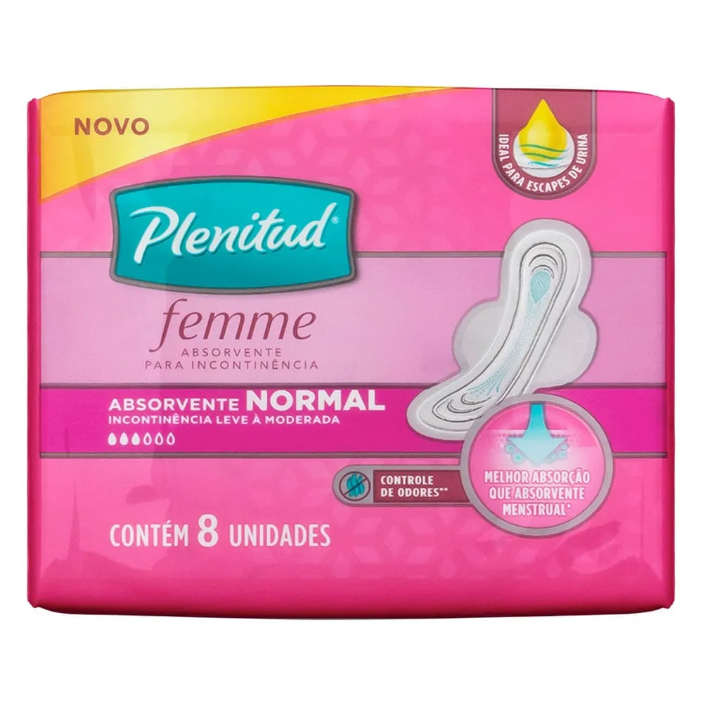 Absorvente Plenitud Femme Normal 8 unidades