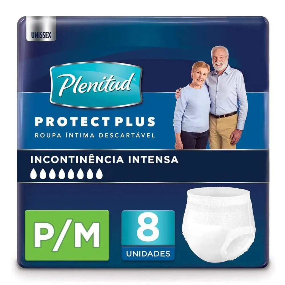 Fralda Geriátrica Adulto Plenitud Protect Plus P/M 8 Unids