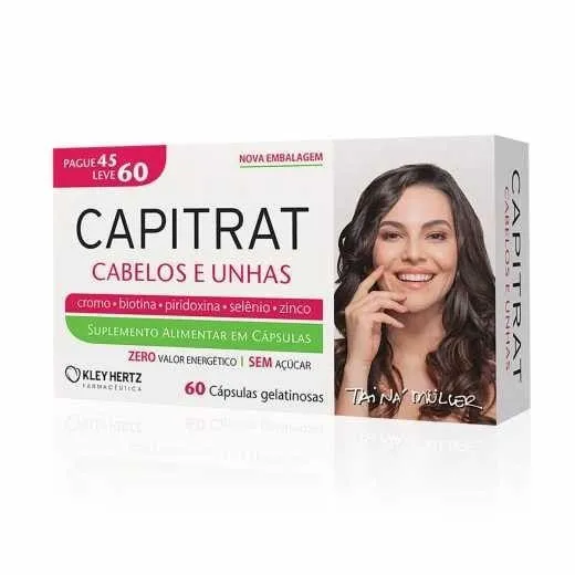 Capitrat Nutrição Capilar E Unhas 60 Cápsulas Gelatinosas