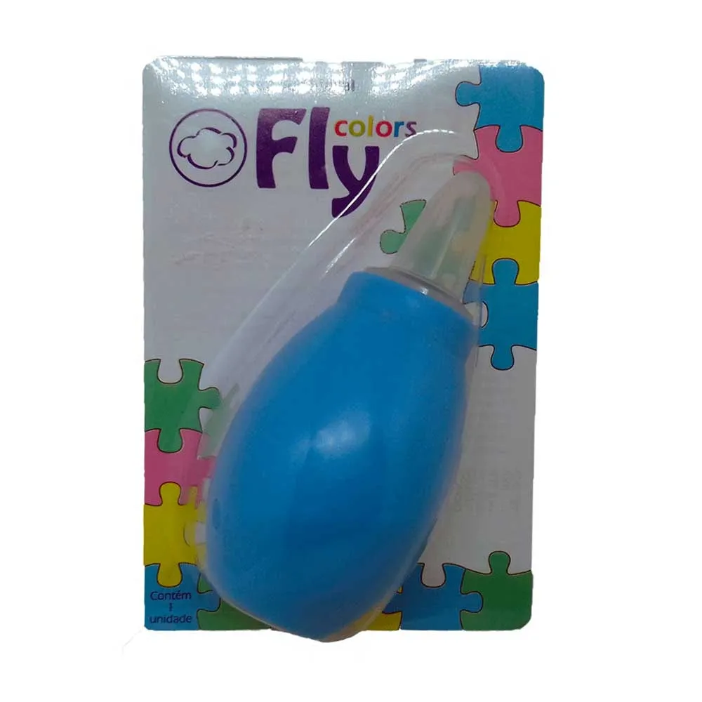 Aspirador Nasal Fly Colors Azul 1 Unidade