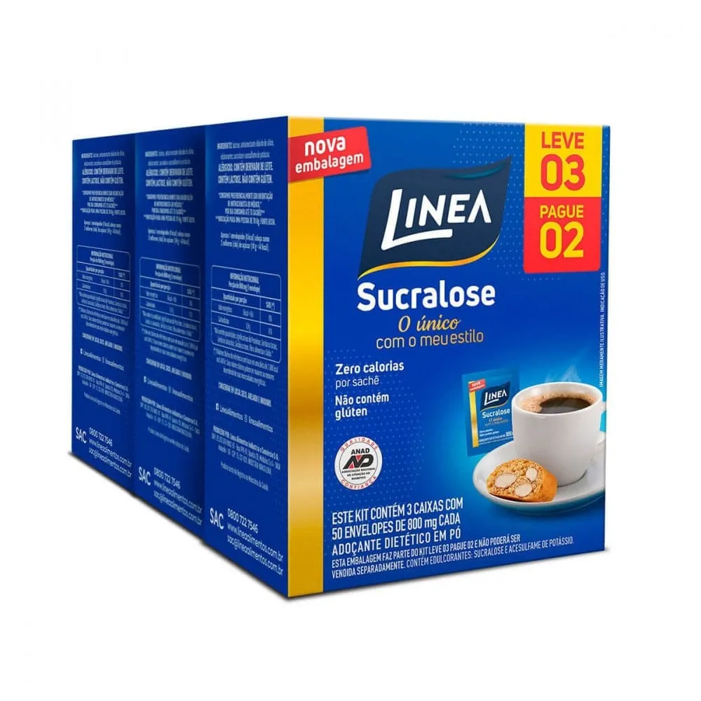 Adoçante Pó Linea Sucralose 150 Sachês