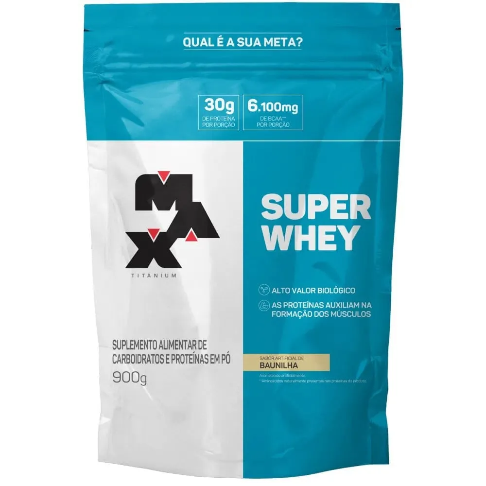 Super Whey Max Titanium Refil Baunilha 900g