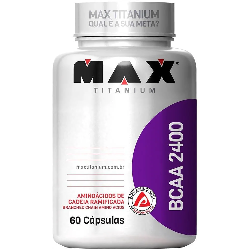 Bcaa 2400 Max Titanium 60 Cápsulas