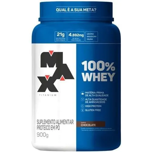 Whey Protein 100% Max Titanium Chocolate 900g