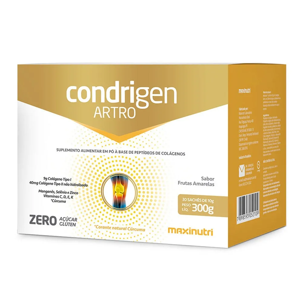 Condrigen Artro Colágeno Frutas Amarelas Maxinutri 30 sachês