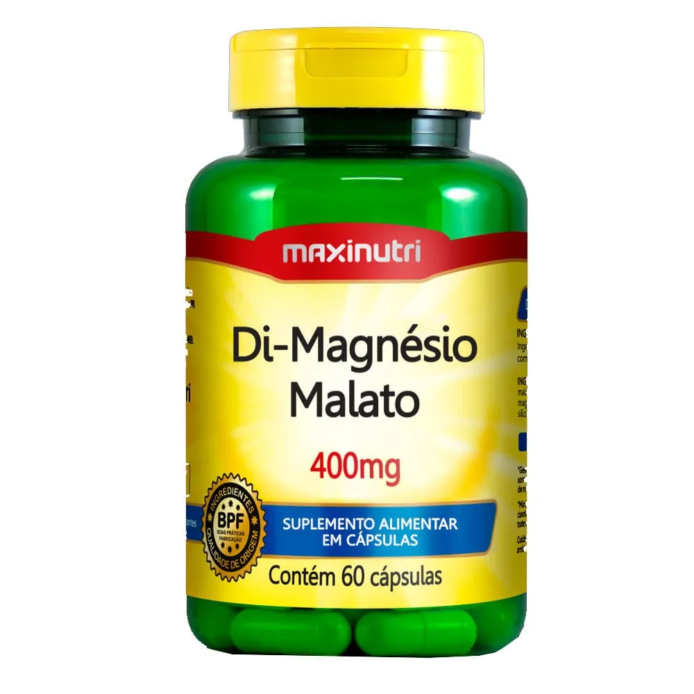 Di-Magnésio Malato Maxinutri 400mg 60 Cápsulas